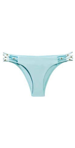 PilyQ Braided Cruz Teeny Cut Bikini Bottom In Cabana Blue -Southbeachswimsuits Shop pilyq cabR18 FLAT 02 CAB 227T