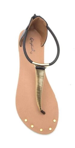 Qupid Shoes Athena Thong Sandal ATHENA-1044AXX BLACK