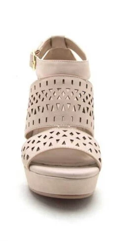 Qupid Shoes Lena Perforated Strappy Wedge In Nude LENA-619 NUDE -Southbeachswimsuits Shop qupid shoes 2018 LENA 619 NUDE NUBUCK PU 4 grande f9c88a85 618d 4cef ac70 261a0eac0d12