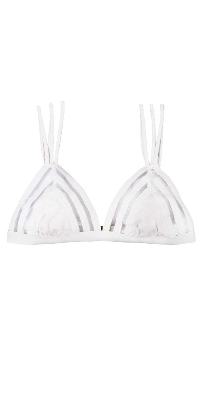 Beach Bunny Sheer Addiction Triangle Top In White 5 Beach Bunny Sheer Addiction Triangle Top In White - Image 5