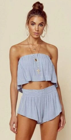 Blue Life Denim Stripe Lina Frill Top T080-2017-DNMST -Southbeachswimsuits Shop t b2018 01 25 planetblue blue life 1268 preview